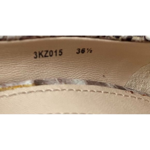 Prada Brown Leather Snakeskin Cork Wedges W/ Bows, Size 6.5 (US) 36.5 (EU) New! - Picture 10 of 11